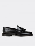 Black  Leather Loafers