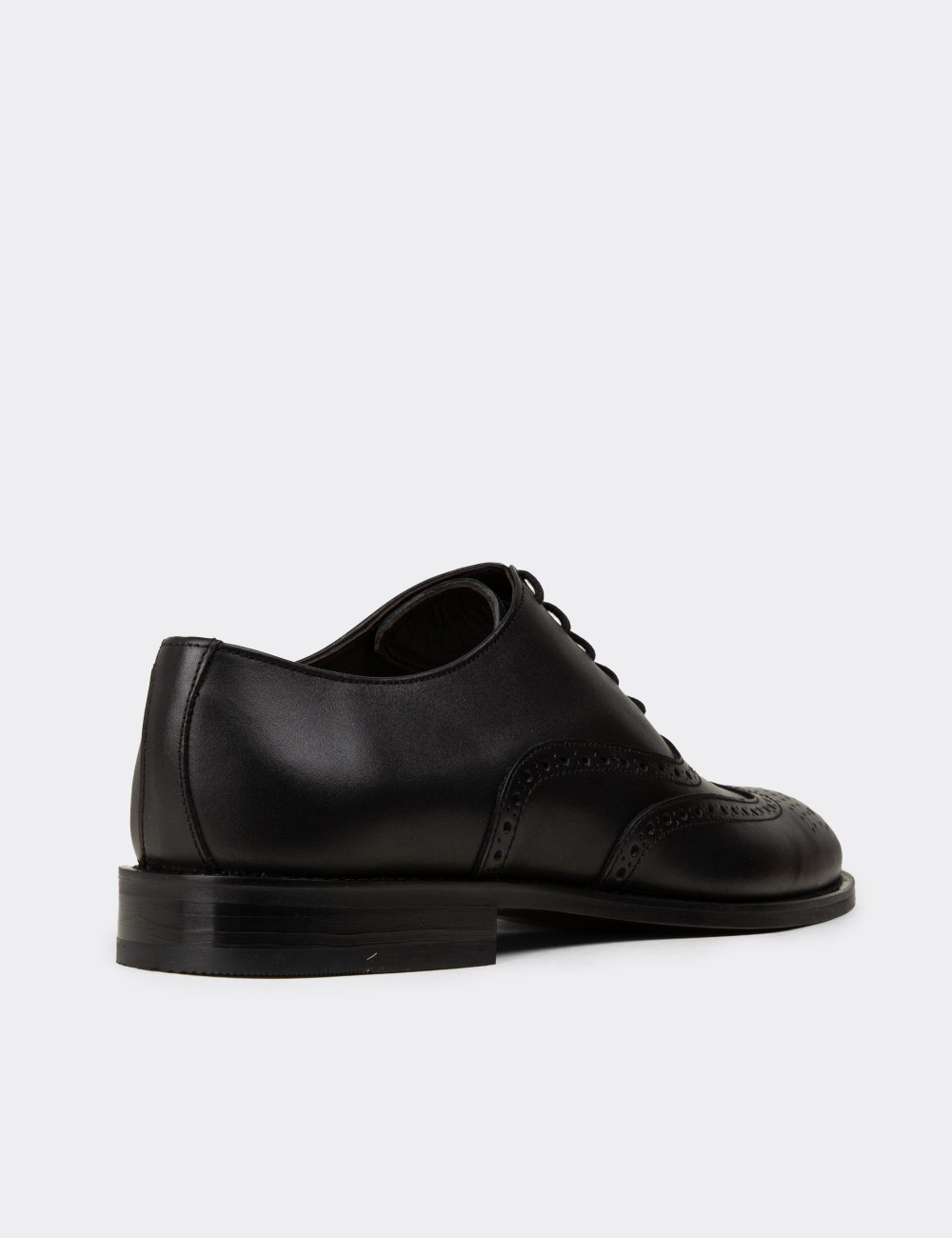 Black  Leather Oxford Formal Shoe - 01785MSYHM03