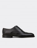Black  Leather Oxford Formal Shoe