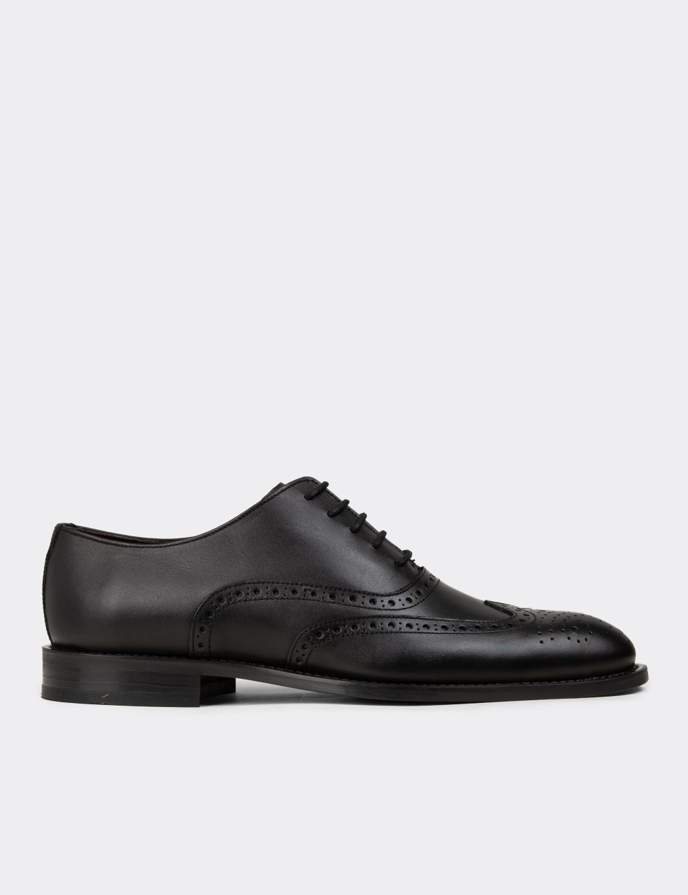 Black  Leather Oxford Formal Shoe - 01785MSYHM03