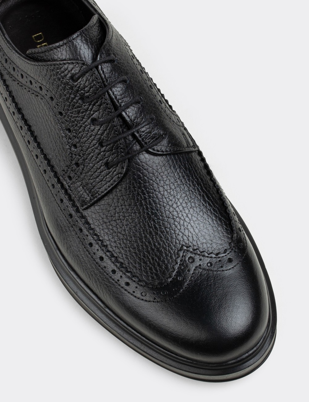 Black  Leather Comfort Lace-up Shoes - 01293MSYHP09