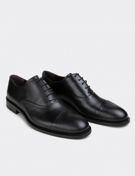 Black  Leather Classic Shoes