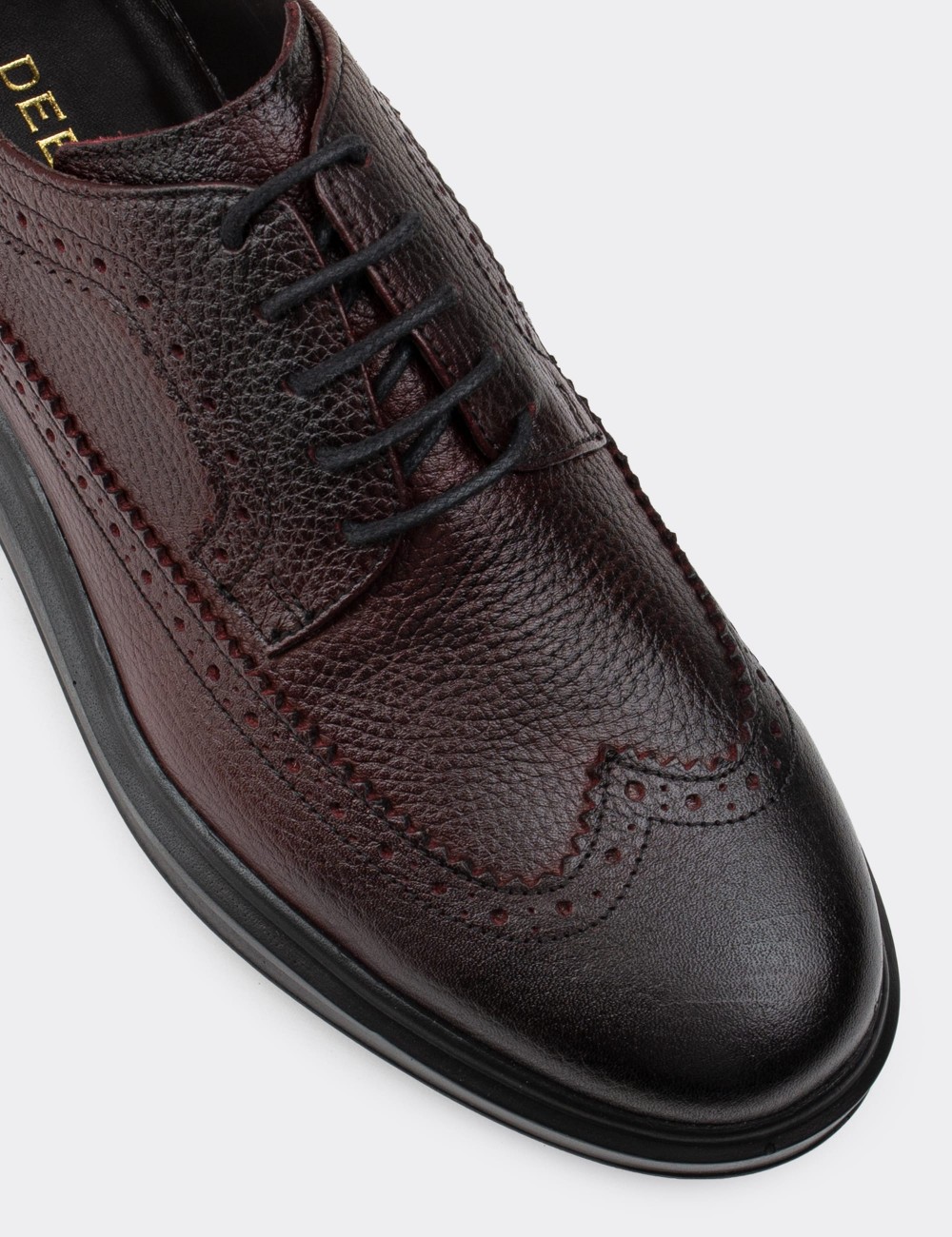 Burgundy  Leather Lace-up - 01293MBRDP06