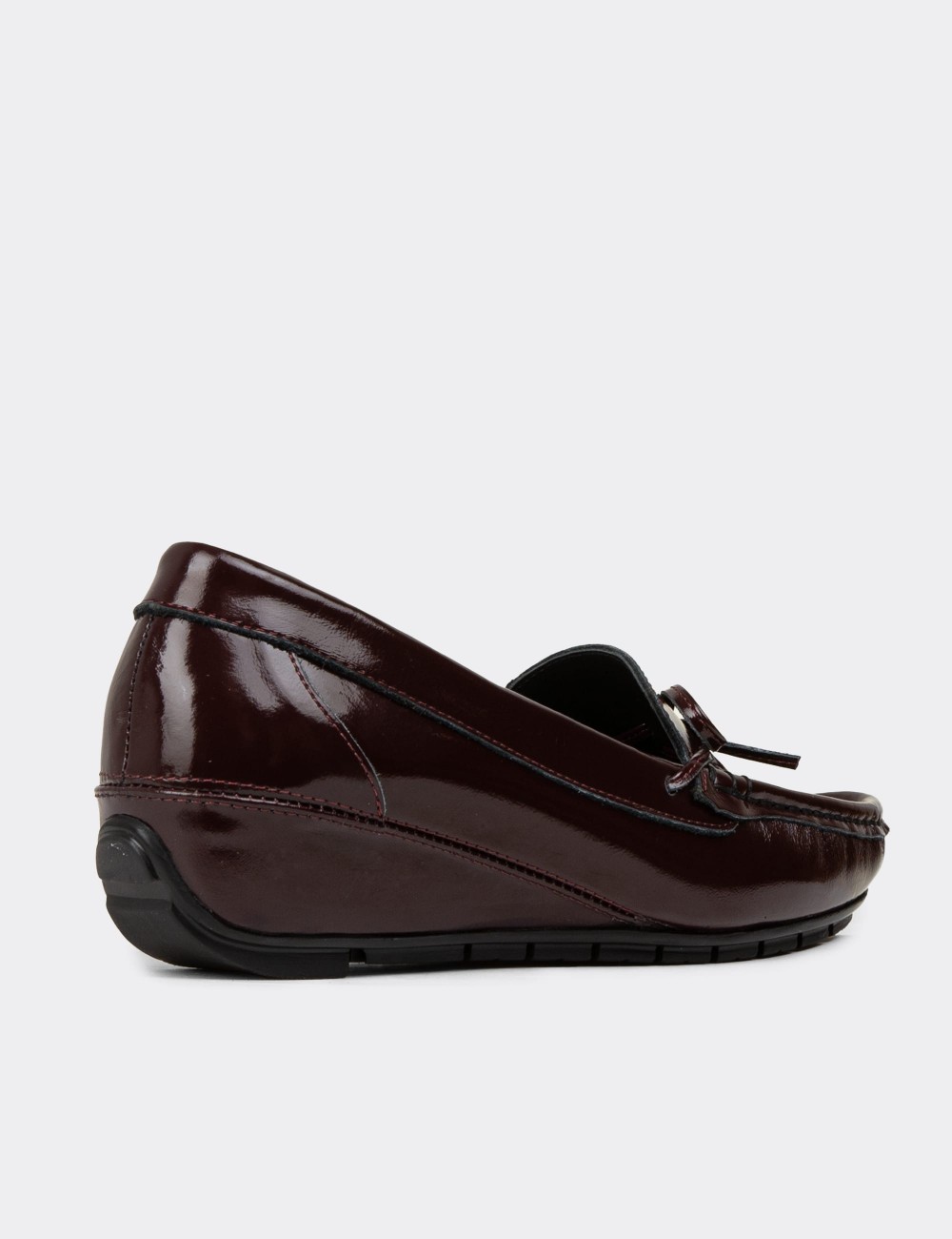 Women's Burgundy Glossy Leather Shoes - DL201ZBRDC01 Women's Burgundy Glossy Leather Shoes - DL201ZBRDC01
