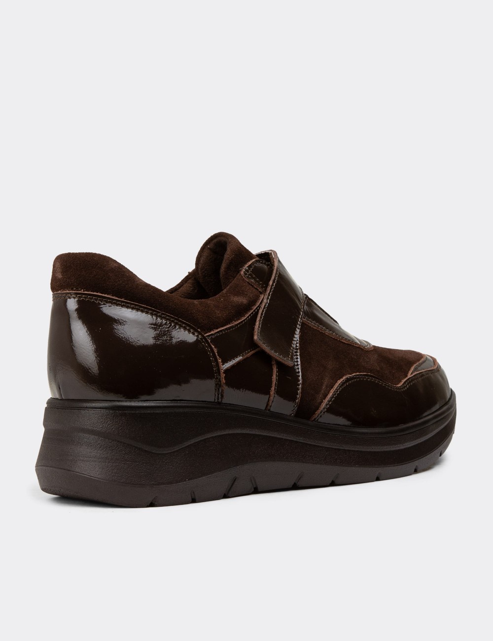 Women's Brown Patent Leather Shoes - N0302ZKHVC01 Women's Brown Patent Leather Shoes - N0302ZKHVC01