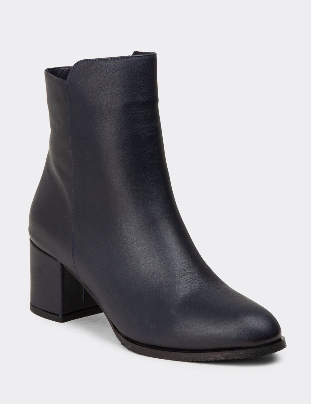 Women’s Navy Leather Boots - A5810ZLCVC01 Women’s Navy Leather Boots - A5810ZLCVC01