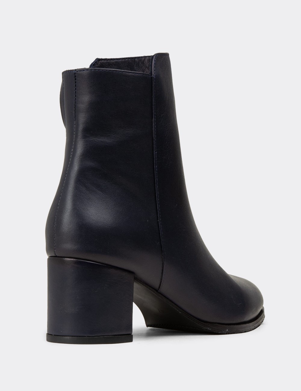 Women’s Navy Leather Boots - A5810ZLCVC01 Women’s Navy Leather Boots - A5810ZLCVC01
