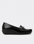 Women's Black Glossy Leather Shoes