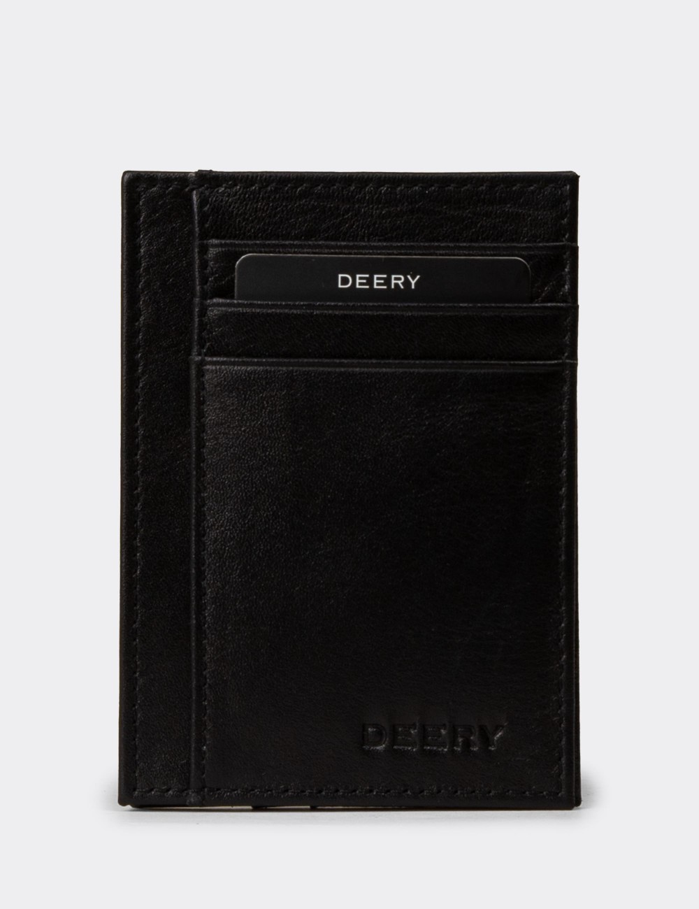 Men's Black Leather Wallet - 03101MSYHZ01 Men's Black Leather Wallet - 03101MSYHZ01