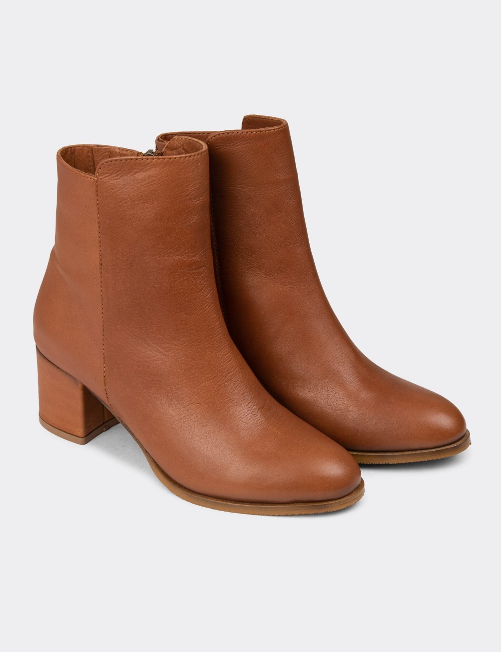 Women's Tan Leather Boots - A5810ZTBAC01 Women's Tan Leather Boots - A5810ZTBAC01