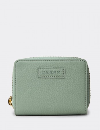 'Women's Green Leather Wallet' - 00910ZYSLZ01