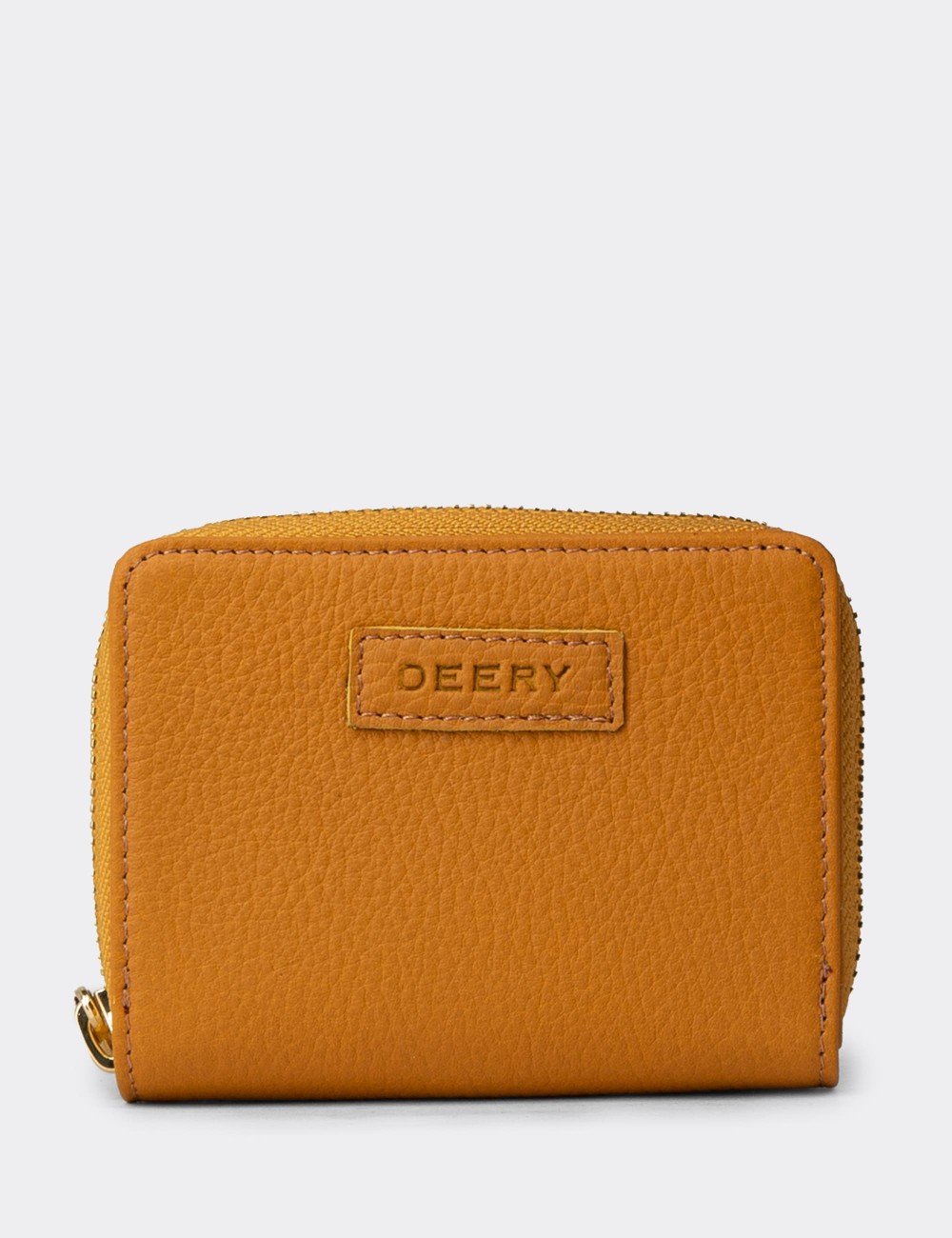 Women's Yellow Leather Wallet - 00910ZHRDZ01 Women's Yellow Leather Wallet - 00910ZHRDZ01