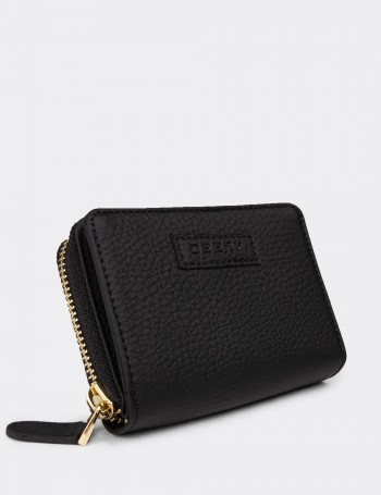 Women's Black Leather Wallet