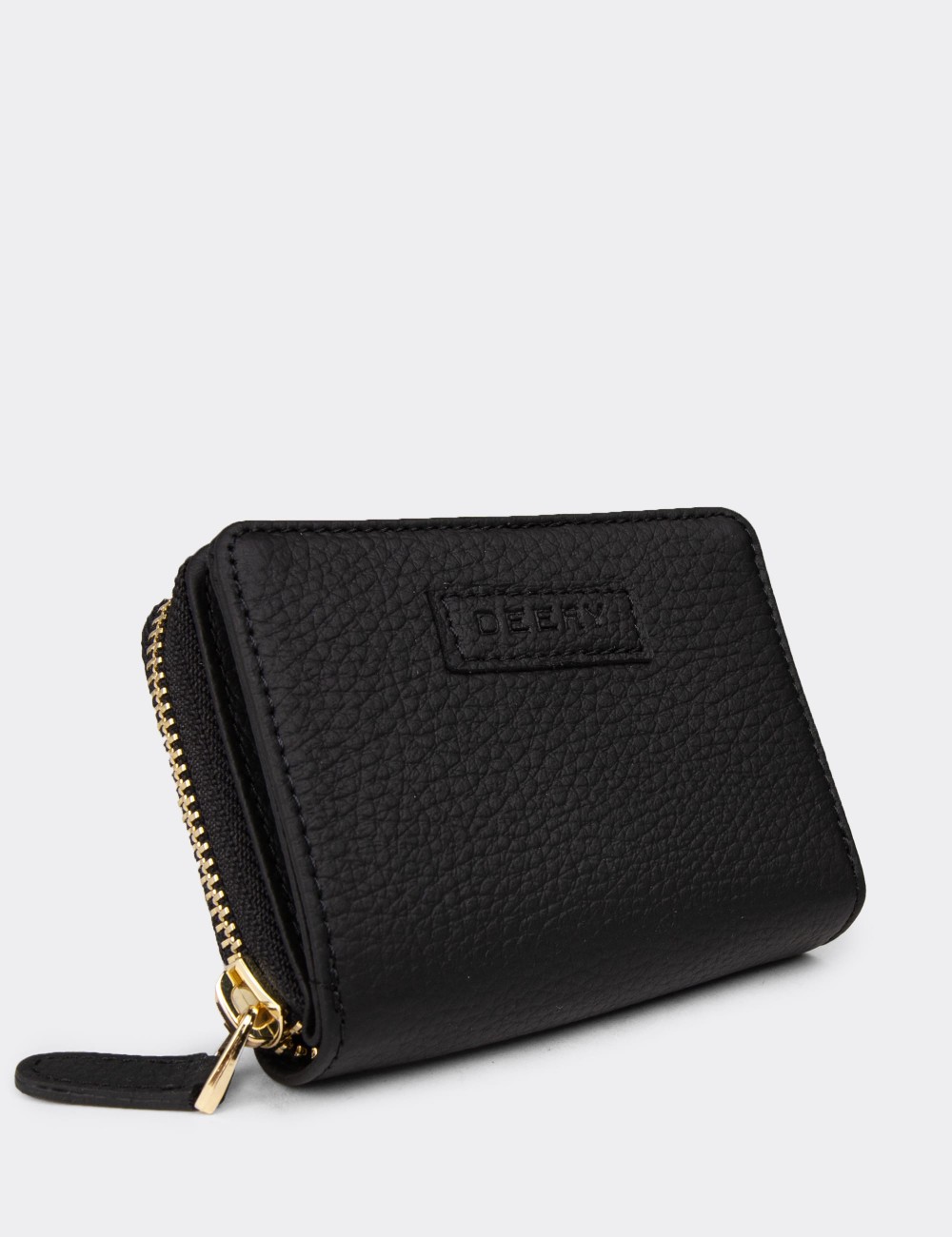 Women's Black Leather Wallet - 00910ZSYHZ01 Women's Black Leather Wallet - 00910ZSYHZ01
