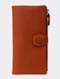 Women's Orange Leather Wallet