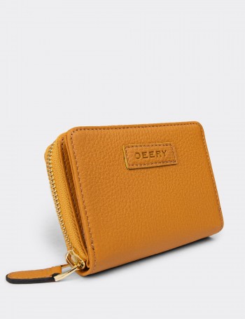 Women's Yellow Leather Wallet
