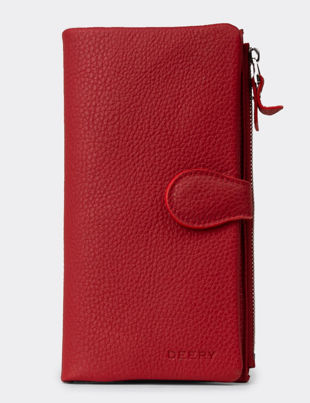 Women's Red Leather Wallet - 00958ZKRMZ01
