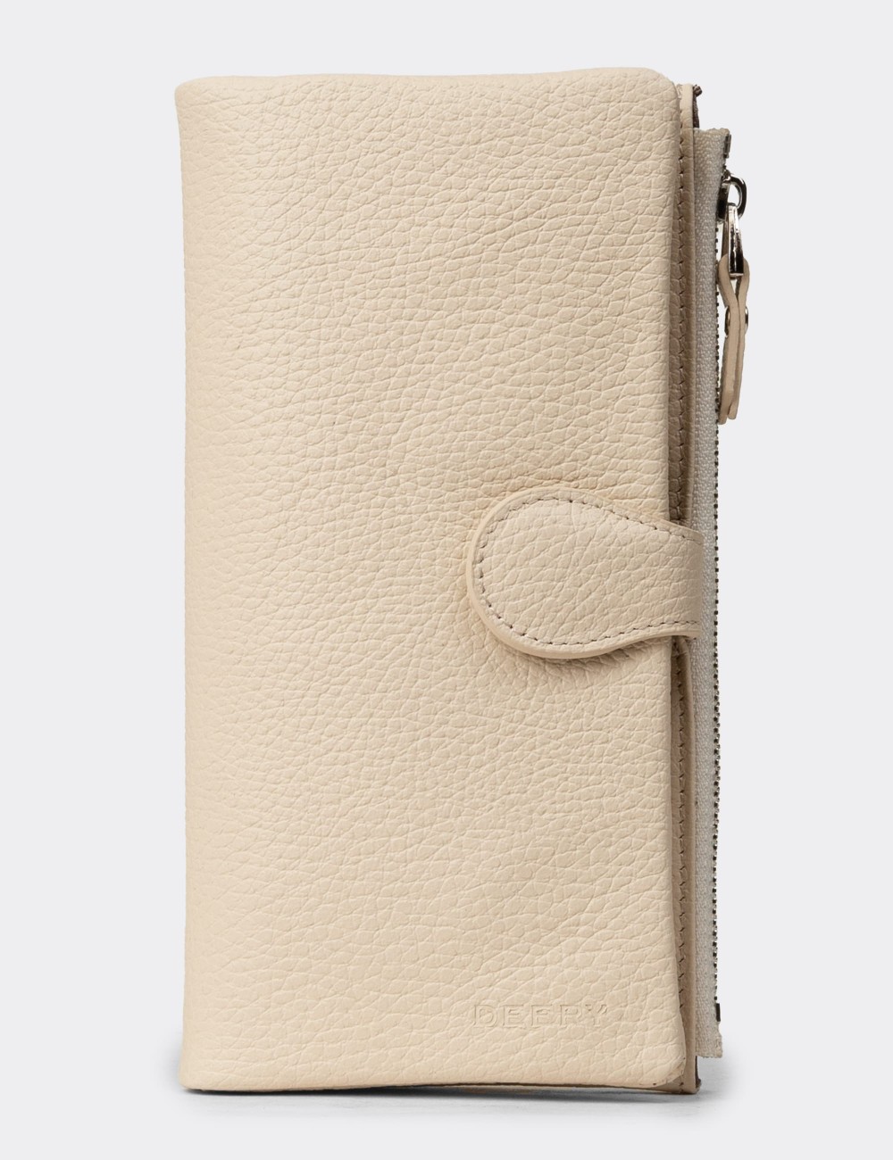Women's Beige Leather Wallet - 00958ZBEJZ01
