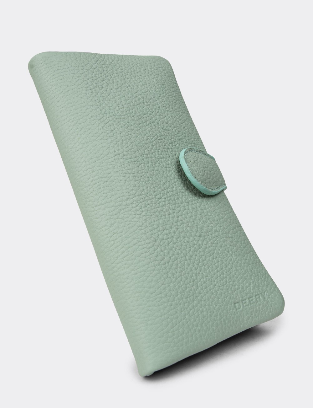 Women's Green Leather Wallet - 00958ZYSLZ01