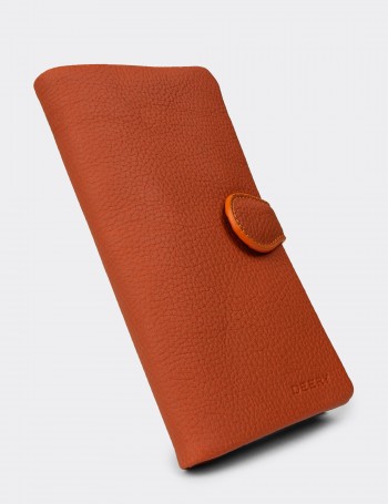 Women's Orange Leather Wallet