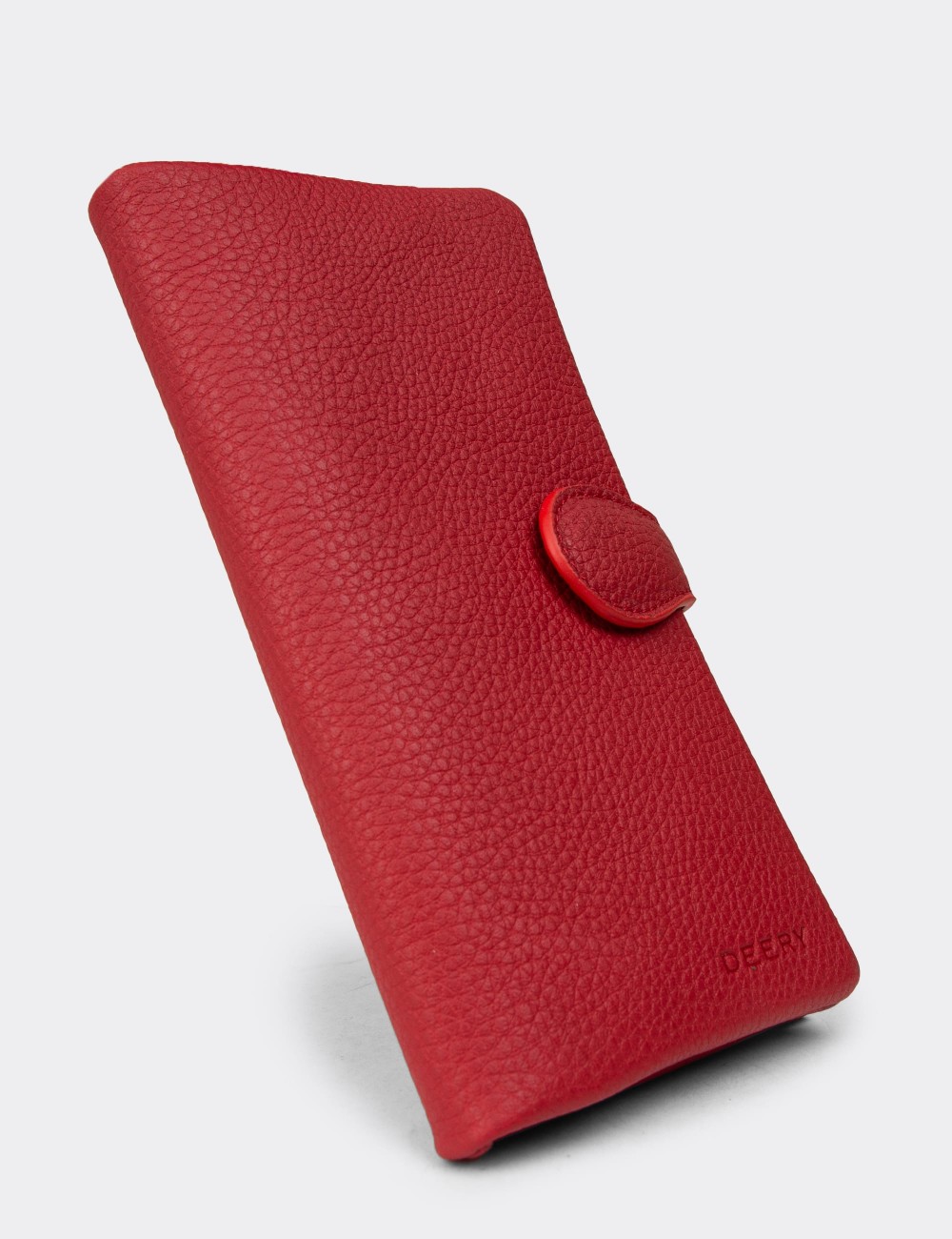 Women's Red Leather Wallet - 00958ZKRMZ01