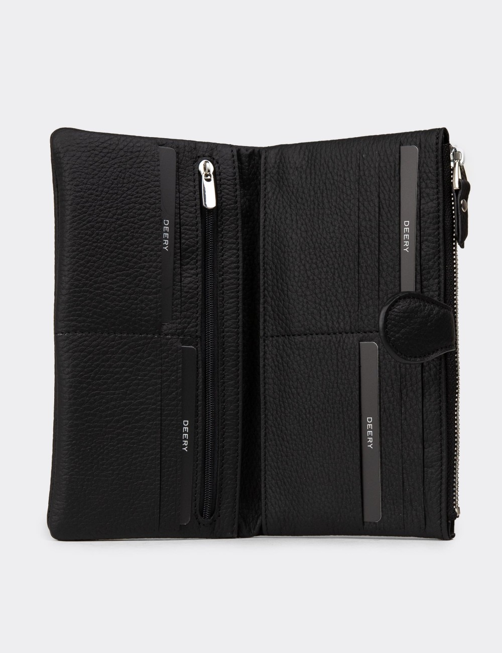 Women's Black Leather Wallet - 00958ZSYHZ01 Women's Black Leather Wallet - 00958ZSYHZ01