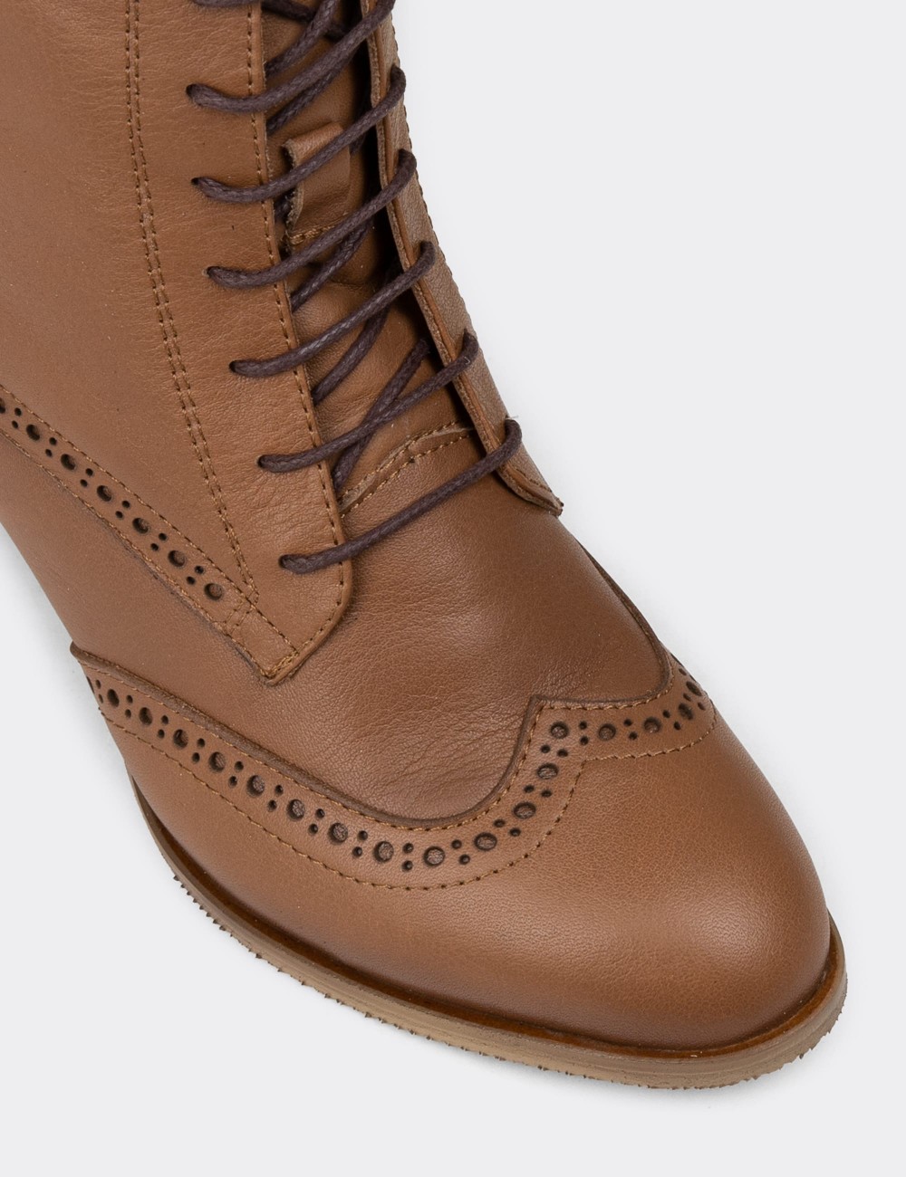Women's Tan Leather Ankle Boots - A3009ZTBAC01 Women's Tan Leather Ankle Boots - A3009ZTBAC01