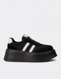 Women's Black Suede Sneakers