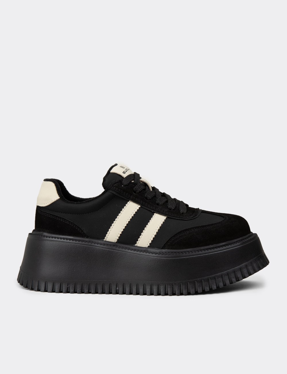 Women's Black Suede Sneakers - E8031ZSYHC01