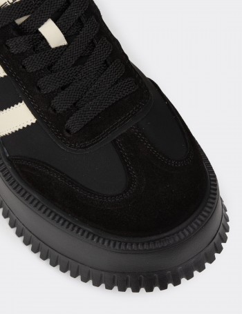 Women's Black Suede Sneakers