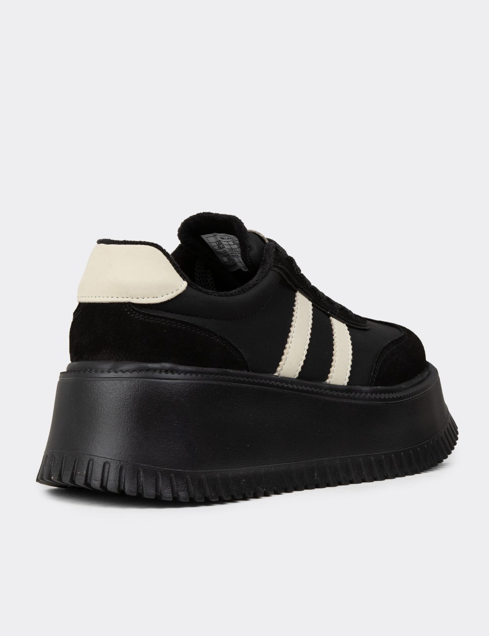 Women's Black Suede Sneakers - E8031ZSYHC01