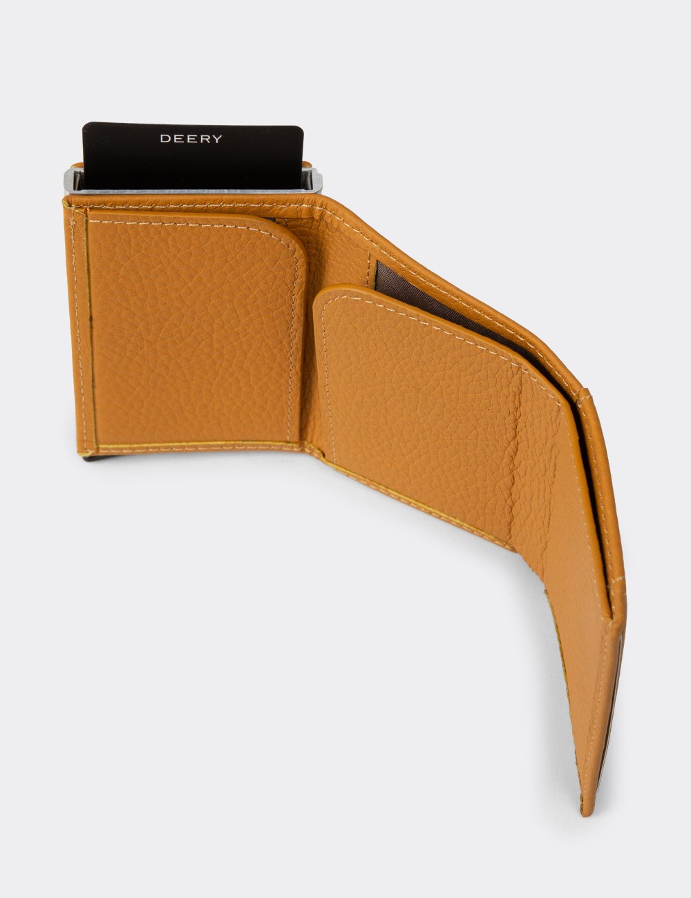 Men's Yellow Leather Wallet - 00632MHRDZ01 Men's Yellow Leather Wallet - 00632MHRDZ01