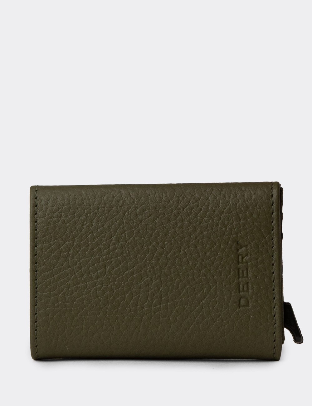 Men's Green Leather Wallet - 00632MHAKZ02 Men's Green Leather Wallet - 00632MHAKZ02