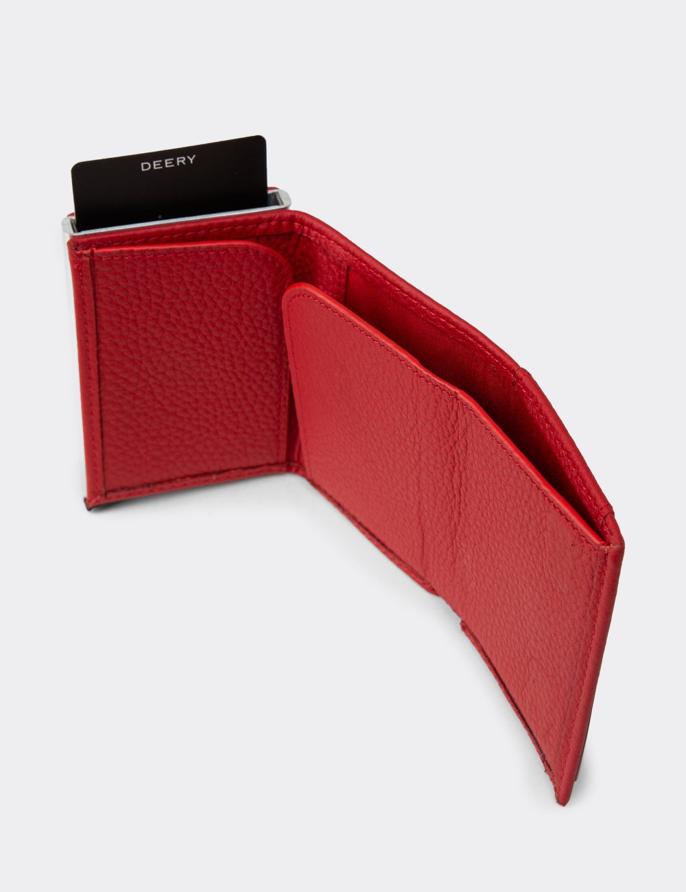 Men's Red Leather Wallet - 00632MKRMZ01 Men's Red Leather Wallet - 00632MKRMZ01