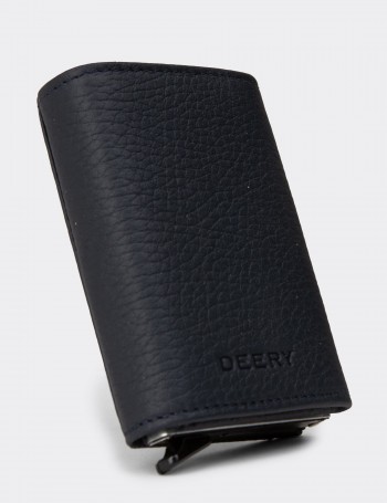 Men's Navy Leather Wallet