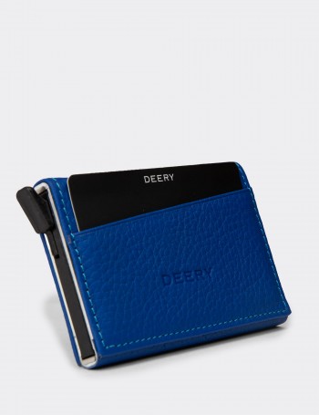 Men's Blue Leather Wallet