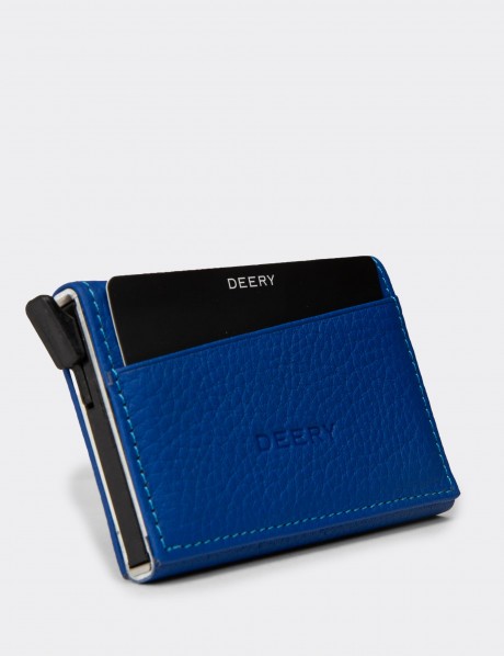 Men's Blue Leather Wallet