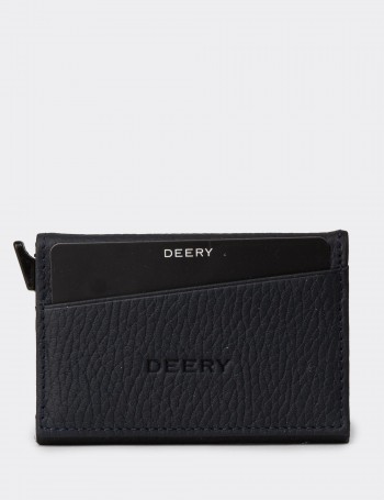 Men's Navy Leather Wallet