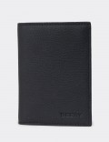 Men's Navy Leather Wallet