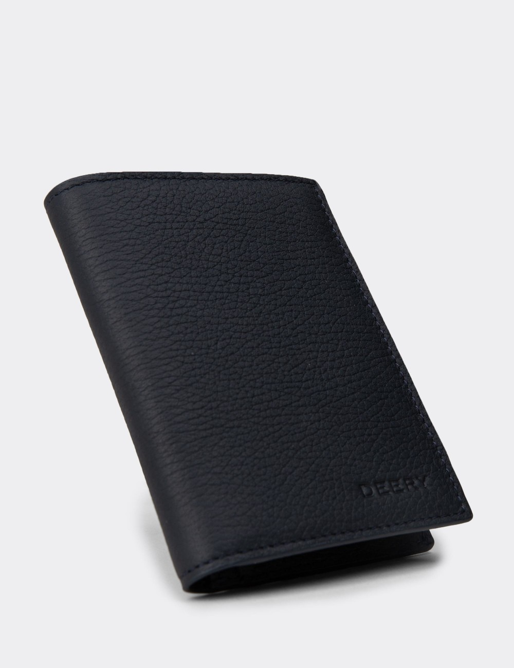 Men's Navy Leather Wallet - 00219MLCVZ01 Men's Navy Leather Wallet - 00219MLCVZ01
