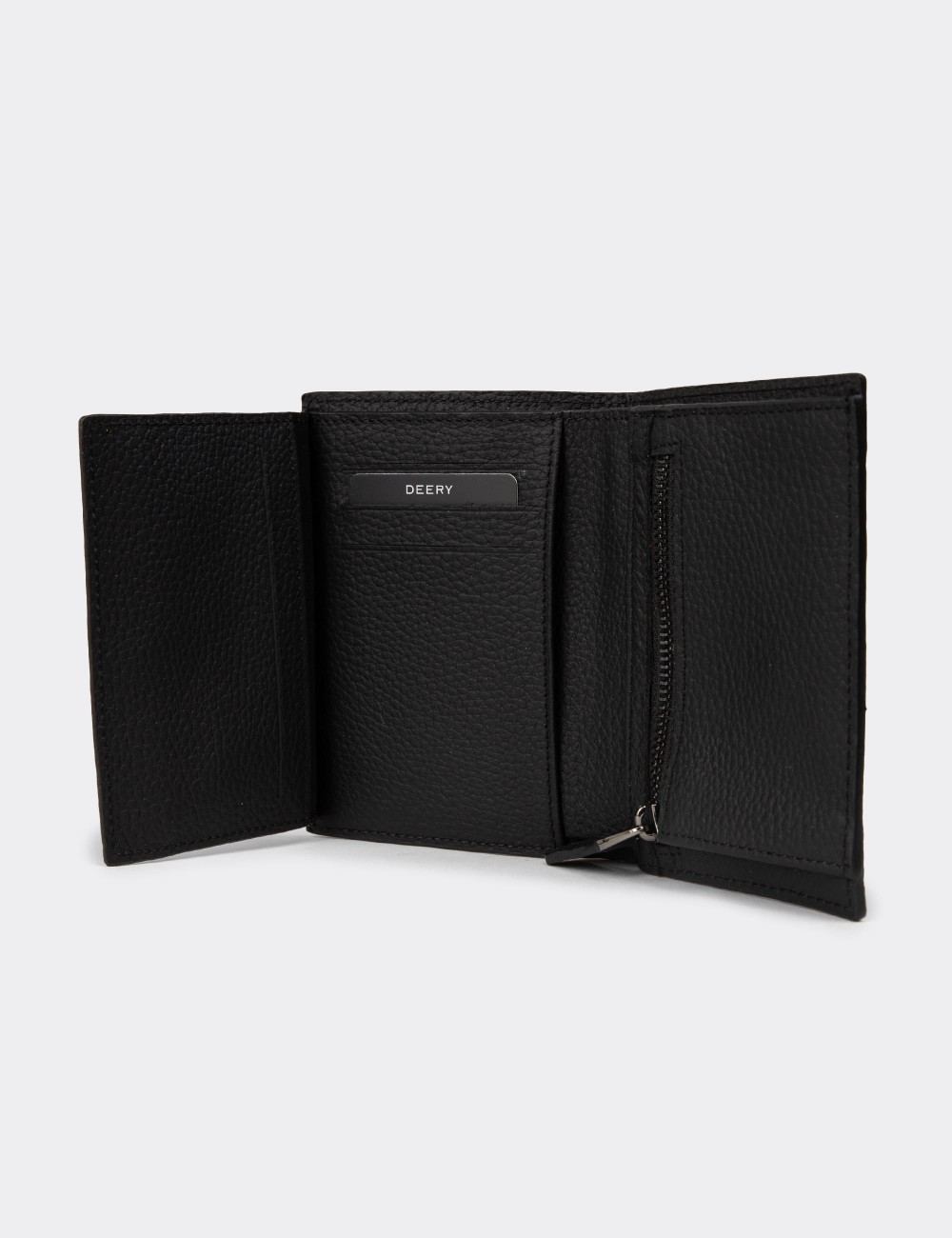 Men's Black Leather Wallet - 00219MSYHZ01 Men's Black Leather Wallet - 00219MSYHZ01