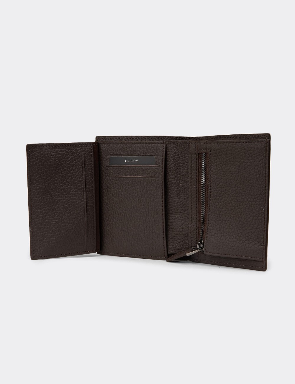 Men's Brown Leather Wallet - 00219MKHVZ01 Men's Brown Leather Wallet - 00219MKHVZ01