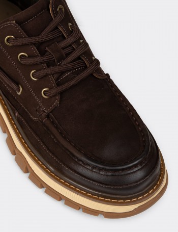 Men's Brown Nubuck Calfskin Boots