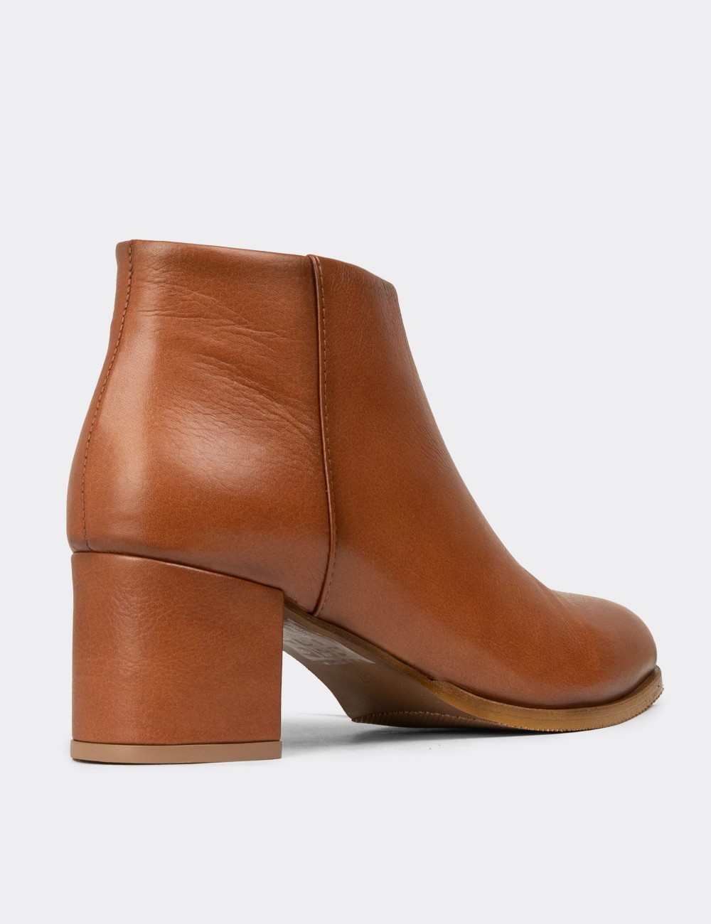 Women's Tan Leather Ankle Boots - A3324ZTBAC01 Women's Tan Leather Ankle Boots - A3324ZTBAC01