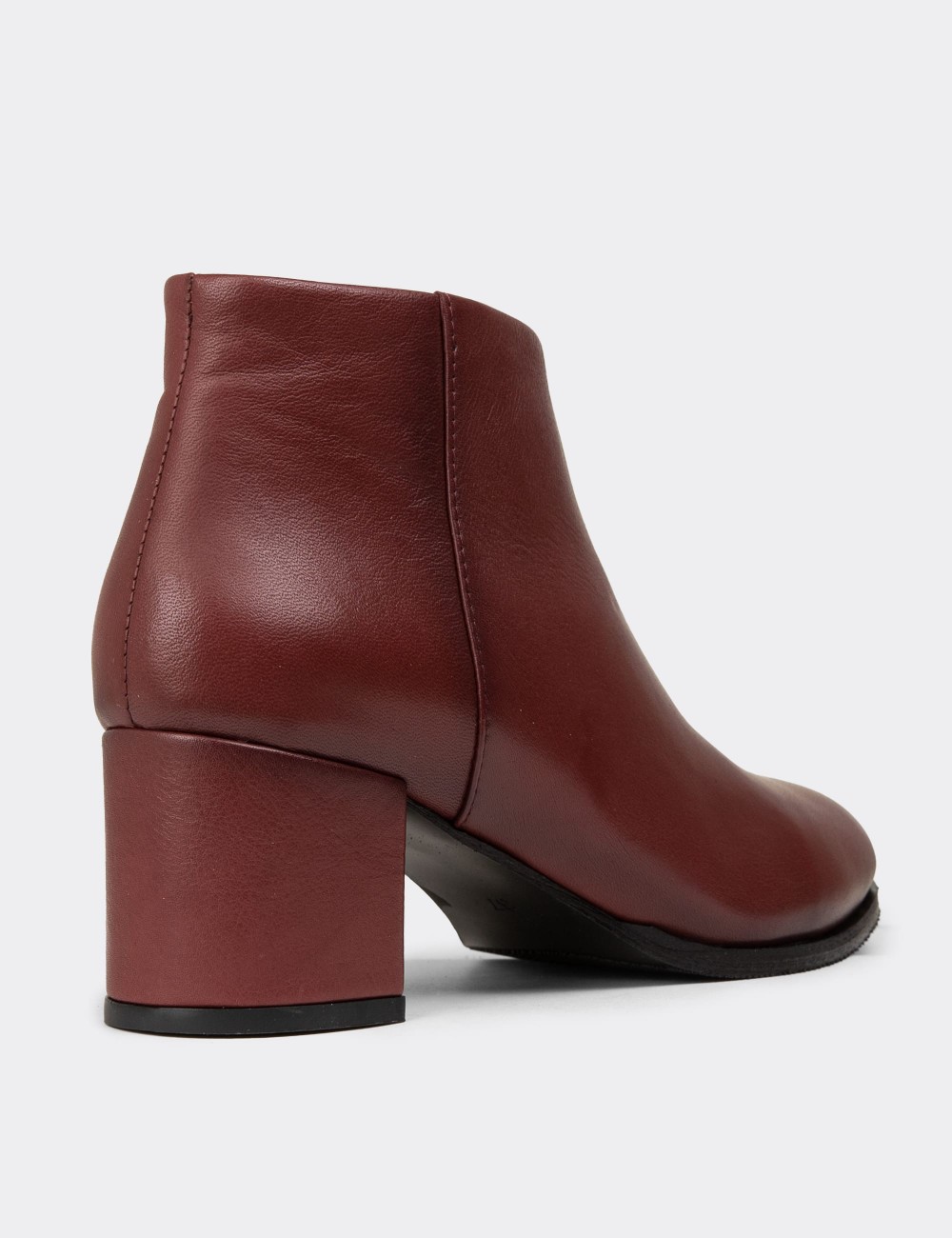 Women's Burgundy Leather Ankle Boots - A3324ZBRDC01 Women's Burgundy Leather Ankle Boots - A3324ZBRDC01