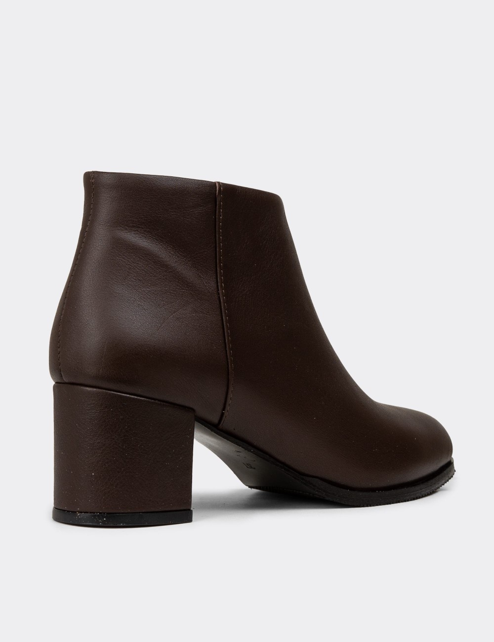 Women's Brown Leather Boots - A3324ZKHVC01 Women's Brown Leather Boots - A3324ZKHVC01