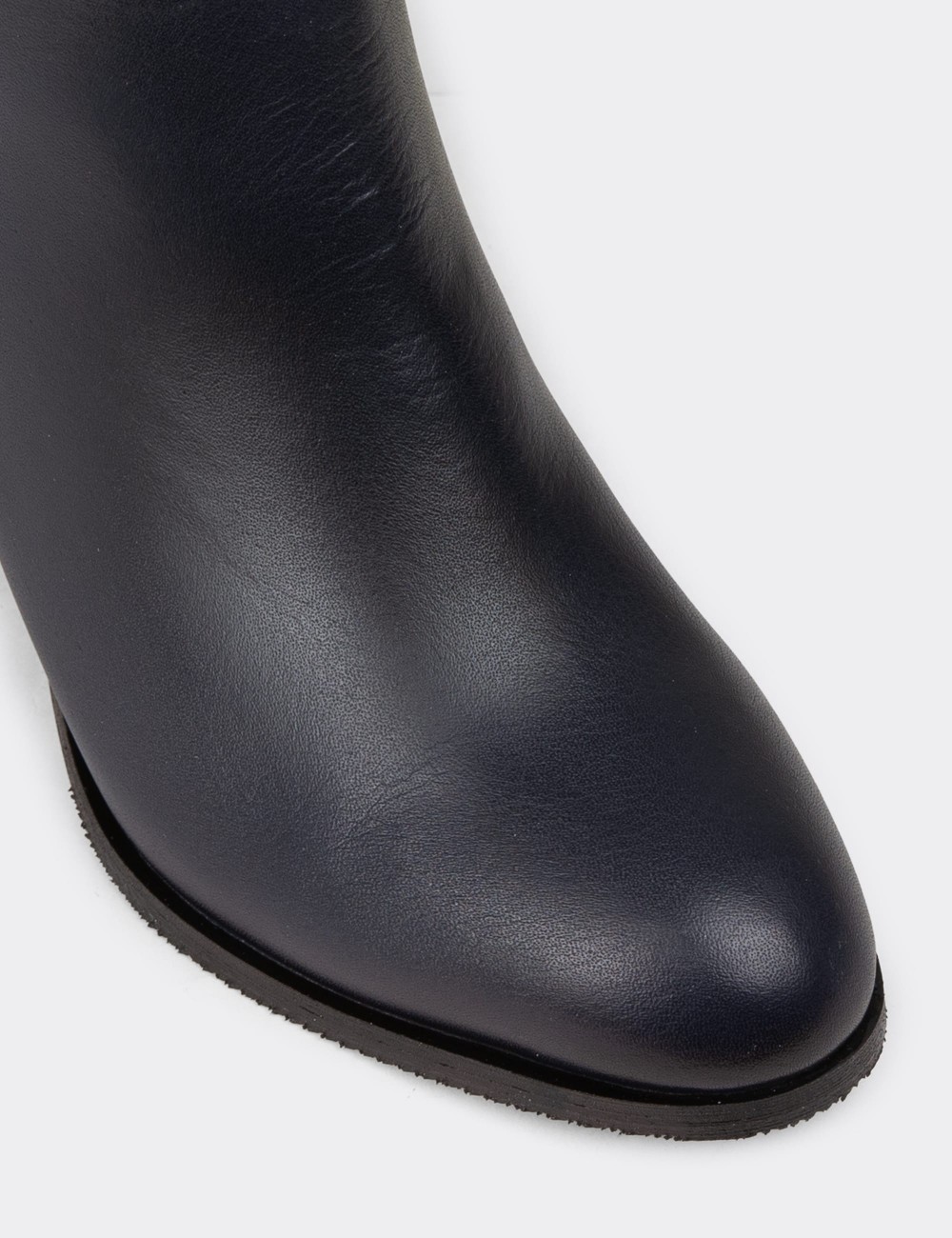Women's Navy Leather Ankle Boots - A3324ZLCVC01 Women's Navy Leather Ankle Boots - A3324ZLCVC01