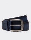 Leather Navy Men's Belt