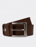 Leather Tan Men's Belt