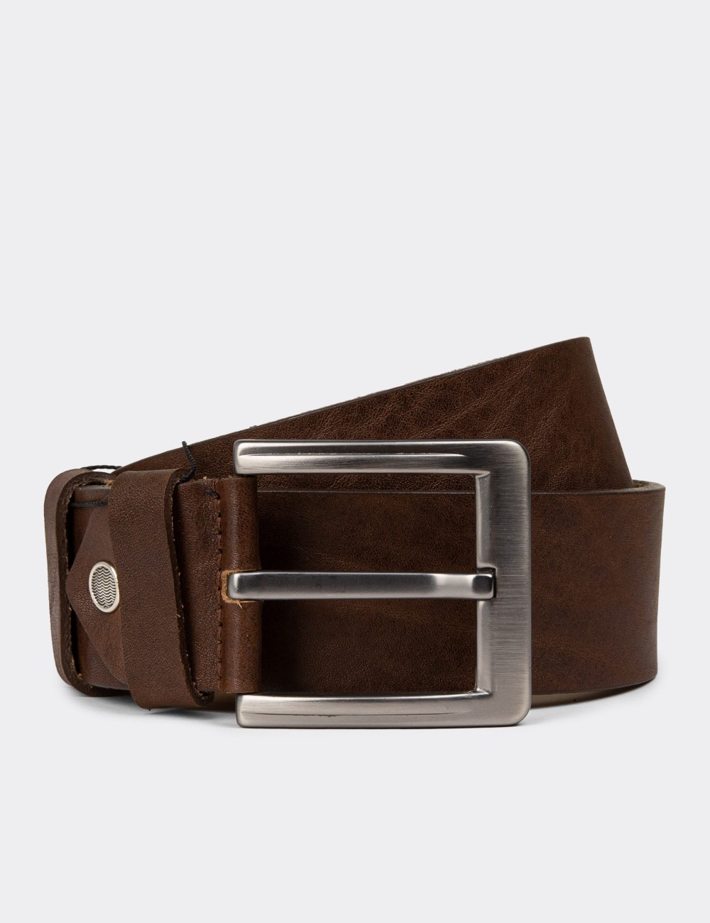 Leather Tan Men's Belt - TB001MTBAW01 Leather Tan Men's Belt - TB001MTBAW01